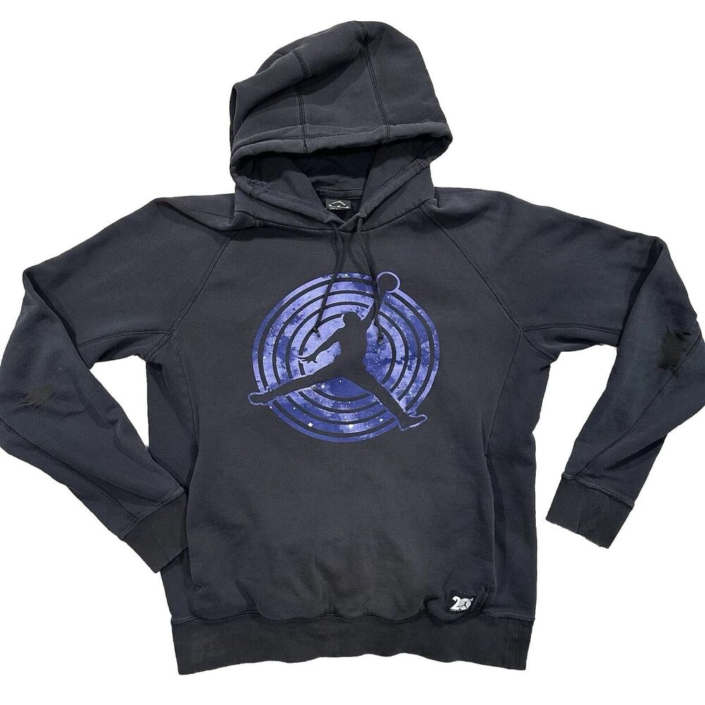 Nike Air Jordan Hoodie Mens MEDIUM Black Space Jam 20th Anniversary Jumpman
